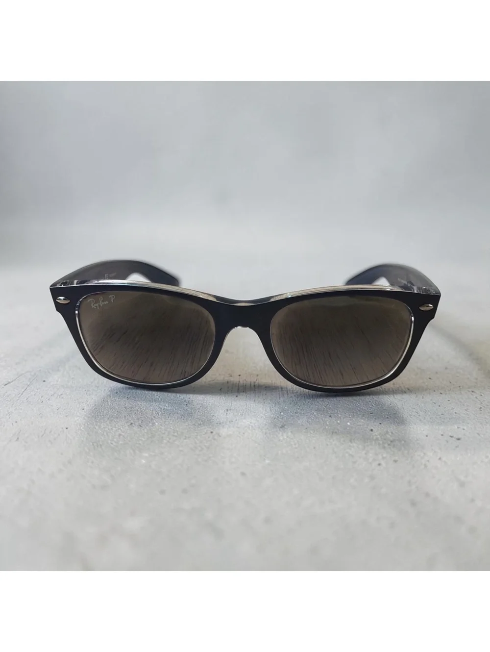 Ray-Ban RB2132 New Wayfarer Polarized Sunglasses – Navy Blue 52mm EUC